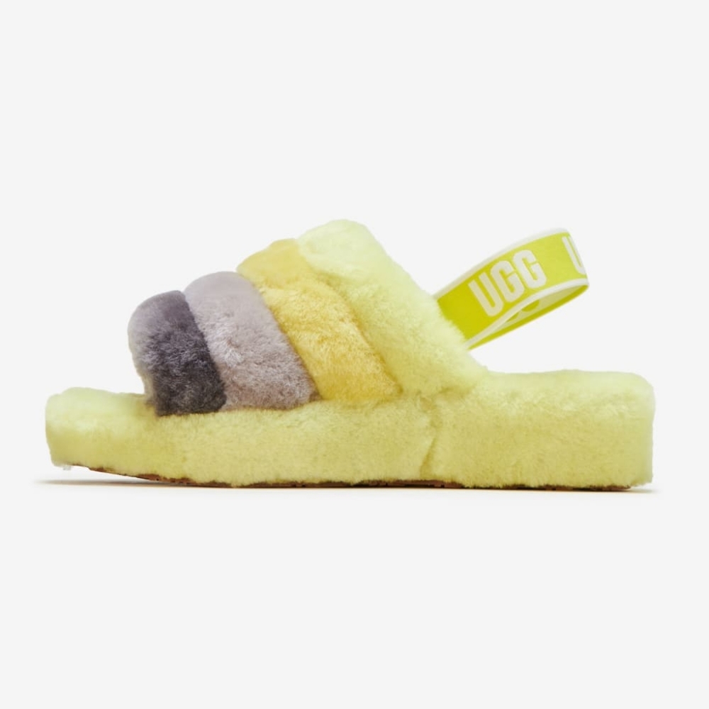 Ugh Fluff Yeah Yellow Ombre Slippers